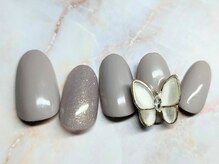 ミュゲットネイル(Muguet nail)/蝶々ネイル