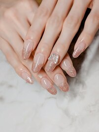 ピンク×ラメグラデーション