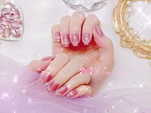 ワンホンネイル 新宿(Rumi Nail)/マグネットフレンチ/キラキラ