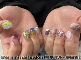 秋葉原ネイル/手描きネイル/銀座
