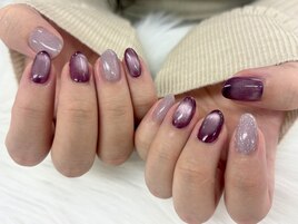 【稗田】パープルネイル