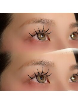ヘアーアンドブライダル トラスト(Hair&Bridal Trust)の写真/【カワイイ目元が長続き☆】丁寧な施術×お仕上げで、施術直後の魅力あふれる上向きまつげをキープ！