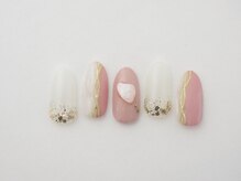 アムルーズ(Amoureuse)/ミラーアートネイル♪