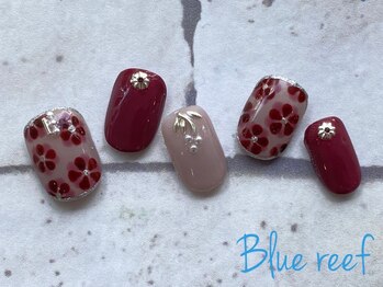 ネイルアンドまつげエクステ ブルーリーフ 四谷三丁目店(Blue Reef)/フラワーネイル