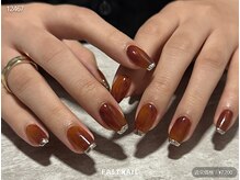 ファストネイル フレンテ笹塚店(FAST NAIL)/ミラーフレンチ×べっ甲ネイル
