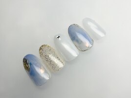 ふんわり空色ネイル