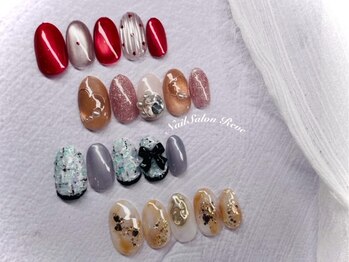 ネイルサロン レーヴ(Reve)の写真/《こだわり派にピッタリ♪人と被らないオリジナルの指先に》実力派スタッフが理想のデザインに仕上げます☆