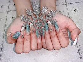 ブルーフラッシュネイル