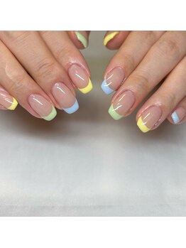 ネロリネイル(Neroli nail)/カラフルフレンチ
