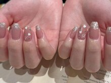 アイネイルズ 三宮店(I nails)/イニシャルラメハート￥7100