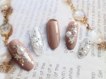 ベレッツァネイル 大阪 日本橋(BellezzaNail)/アート…ウィンターグレージュ