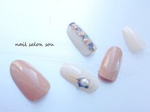 ネイルサロン ソウ 京橋店(Nail Salon Sou)/シェル×金箔ネイル