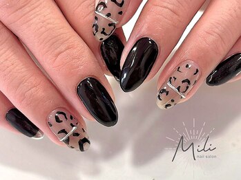ヒョウ柄ネイル/アニマル