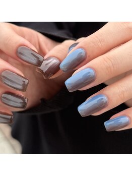 リアネイル(li’a nail)/brown×Blue♪