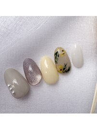 春ネイル　シンプル