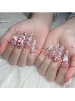 バレエコアネイル/リボンネイル