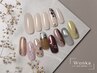 【定額ネイル】上品オフィスネイル◎シンプルワンカラー＋アート2本