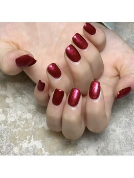 サロンモワ(salon mowa)/☆レッドラメネイル☆