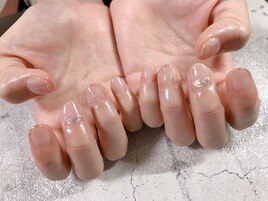 スキンカラーアクセサリーネイル