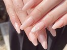 桜ネイル　長さ出しも可能です！