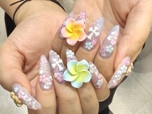 プルメリアネイル/海ネイル