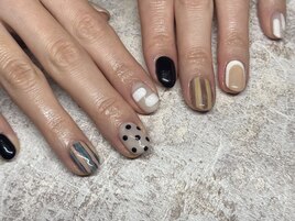 ドット×ストライプ