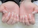 ベースホワイト　ピンクチーク