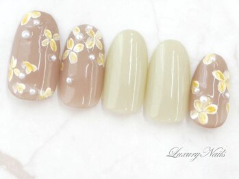 ラグジュアリーネイルズ アカバネ(Luxury Nails Akabane)/大人可愛い*フラワーNail