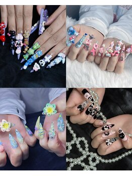 リナネイルサロン 池袋(Lina nail salon)の写真/【デザイン相談・持ち込みOK】カラー・パーツ豊富◎トレンドのワンホンネイル/韓国ネイルも当店にお任せ☆