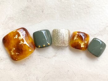 コーラルワン(CORAL ONE)/フット☆べっ甲ネイル