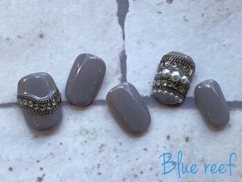 ネイルアンドまつげエクステ ブルーリーフ 四谷三丁目店(Blue Reef)/大人ストーンネイル