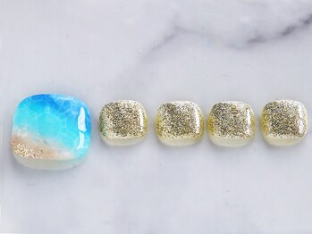 親指ジェルアート