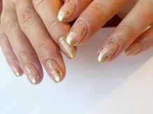 アイネイルズ 梅田店(I nails)/先端ミラーゴールドアート¥9200
