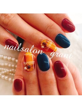 グラント(NAIL SALON&SCHOOL grant)/グレンチェックネイル