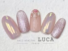 ネイルアトリエルカ(nail atelier LUCA)/W-1 オーロラ×マグネットネイル