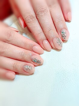 ハーティーネイル hearty nail 溝の口店/大人華やかネイル