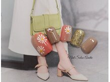 ネイルサロン アミティエ(Nail Salon Amitie)/縦グラデーション×フラワーfoot