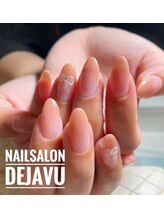 デジャヴ(Dejavu)/手描きリボンネイル