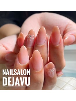 デジャヴ(Dejavu)/手描きリボンネイル
