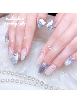 プティポルト(petite porte)/韓国風レースリボンネイル