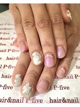 ヘアアンドネイル ピーファイブ(P-five)/大人可愛いフラワーネイル♪