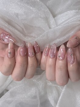 ロエルビューティーサロン(Loel BEAUTY SALON)/ピンクチェックネイル