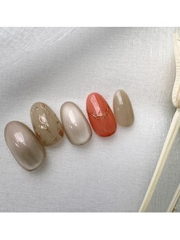 春ネイル　シンプル