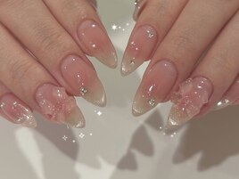 リボンチークネイル｜パラジェル