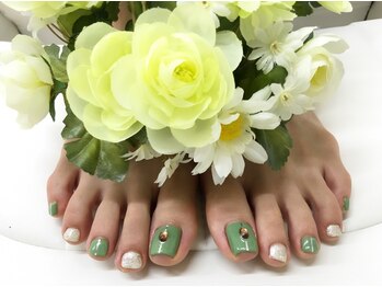 プルミエ ネイル(Premier Nail)/スモーキーグリーン☆フット