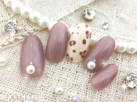 2018秋冬レオパード柄ベルベット