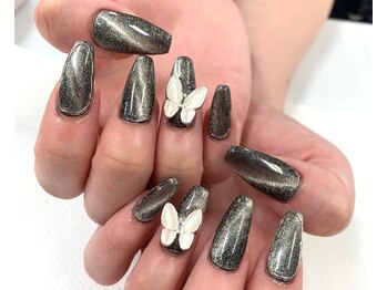 ディーネイル 天王寺(D-nail)/【松崎】黒マグネットネイル