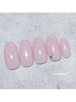 たゆ ネイル(たゆnail)/青みピンクうるうるネイル
