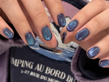 リッシュ(RICHE)/ネイビーブルーマグネットネイル