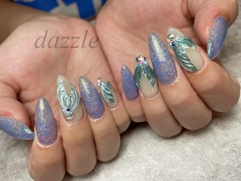 人魚の鱗ネイル